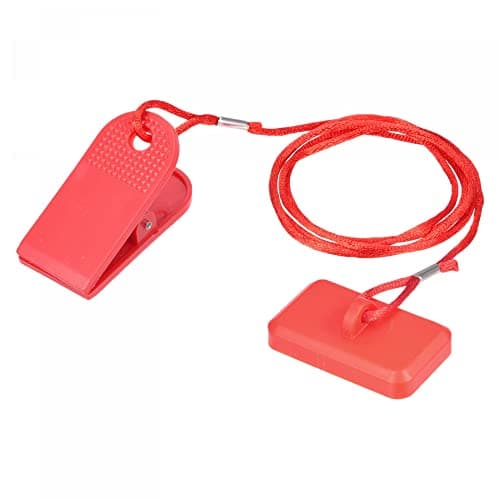 uxcell Fitness Magnet Key, 46x28mm Rectangle Shell, 15mm Dia. Magnet Safety Lock for Most Treadmill, Red