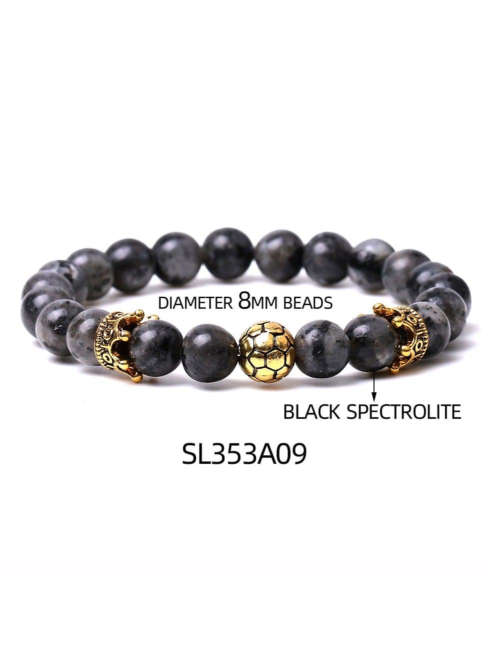 Natural stone bead bracelet for men's casual bracelet
