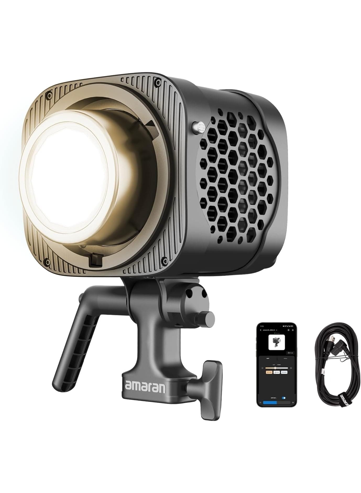 Aputure Amaran Halo 200X Bi-Color LED Monolight – 200W COB Studio Light, 10530 Lux @ 1m, 64%+ Brighter Than 200x S, 2700-6500K CCT, CRI 96+ TLCI 97+, 85° Beam, NFC App Control, DMX, Bowens Mount