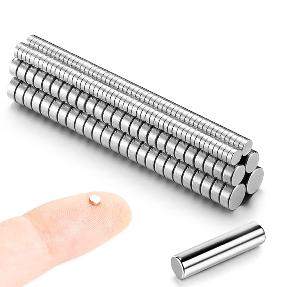 MEALOS 40pcs 6x3mm Magnets Actual 6x26mm Tiny Mini Small Round Thin Magnets for 3D Printing Crafts Miniatures Small Models and Paper Crafts Come with a Storage Case