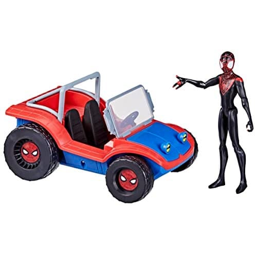 Marvel SpiderMan SpiderMobile 6InchScale Vehicle with Miles Morales Action Figure Marvel Toys for Kids Ages 4 and Up