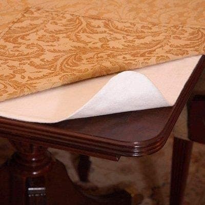 LAMINET - Deluxe Cushioned Heavy-Duty Table Pad Protector for Dining Room Table - 52" x 90" Oblong | Waterproof Vinyl Table Padding Under Tablecloth Cover for Rectangular Square Tables