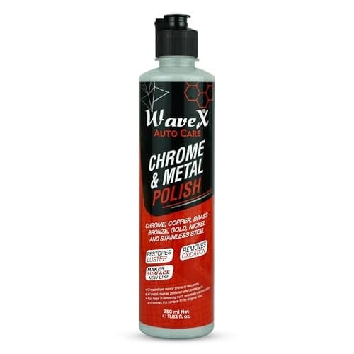Wavex Metal Polish 350g For Chrome, Copper, Brass, Bronze, Gold, Nickel and Stainless Steel. All Metal Cleaner, Rust Remover. Polisher and Protectant. Removes oxidation and discoloration.
