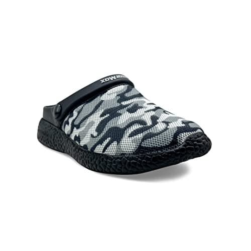 KazarMax Boys Black Camo Clogs-4 UK