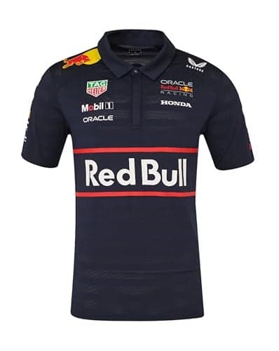 Castore Red Bull Racing F1 Team Men's Polo Shirt - Navy | Official 2025 Formula 1 Team Merchandise | Short Sleeve | Polo Shirt | Pack of 1