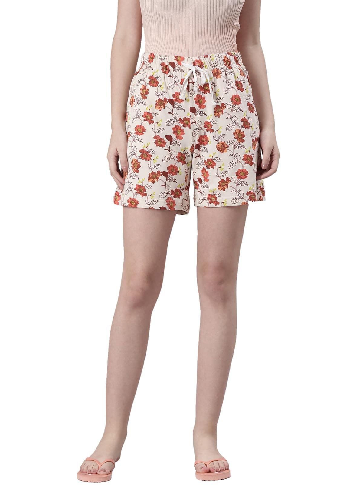 Rupa Colors Playsure Printed Shorts for Women, Leisurewear, Floral Printed Shorts, Loungewear