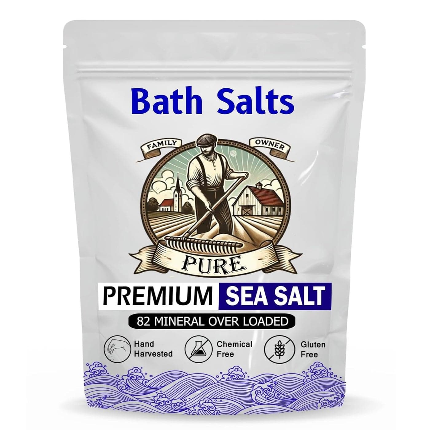 LibiSafe Pure Natural Organi 400GM Crystal Bath Salt Calming Relaxing Spa Pain Relief for Men and Women Negative Energy Detox Sea Salt