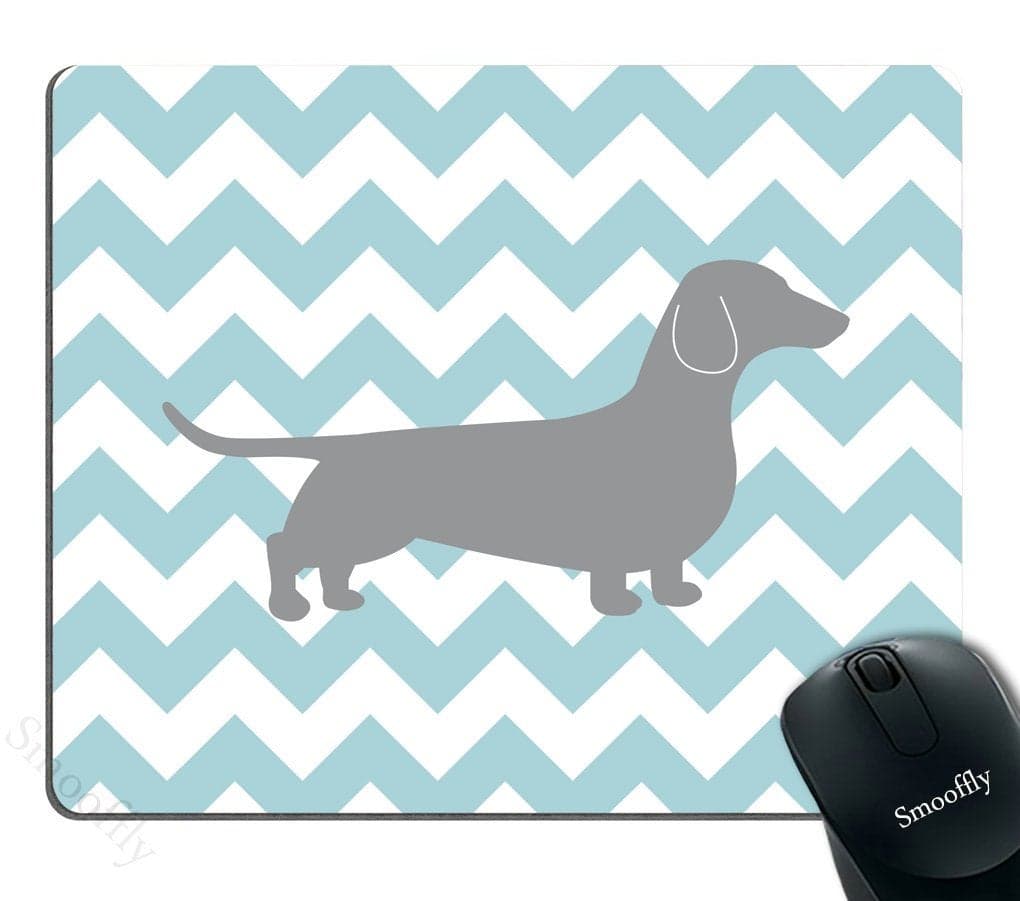 Smooffly Gaming Mouse Pad Custom,Dachshund Chevron Personality Desings Gaming Mouse Pad