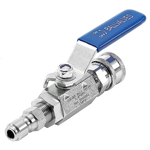 JOEJET High Pressure Washer Ball Valve Kit, 3/8" Quick Connect Ball Valve for Power Washer Hose, 5000 PSI