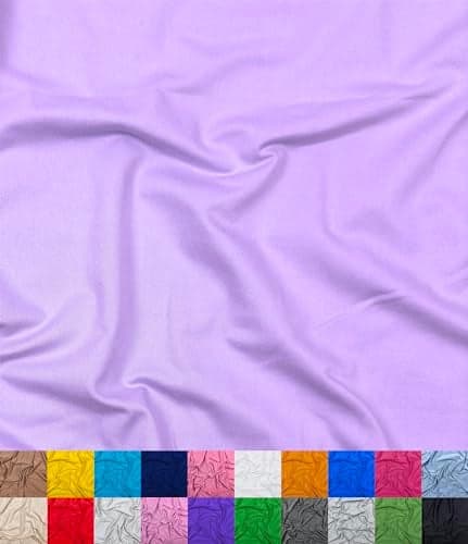 Barcelonetta Cotton Spandex Fabric by the Yard Stretchy Breathable Lightweight Cotton Fabric 60 Wide Roll Sewing 95 Cotton 5 Spandex Lavender 1 Yard
