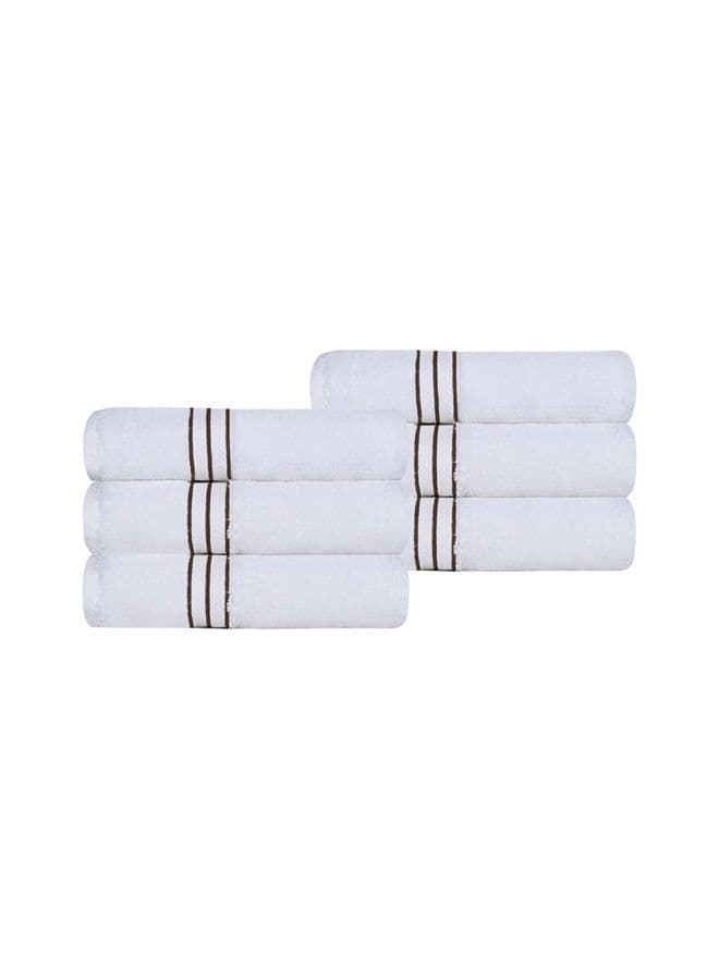 Turkish Cotton Ultra-Plush 6-Piece Hand Towel Set, Small Towels for Home, Apartment, Airbnb, Kitchen, Bathroom Essentials, Absorbent Quick Drying, Bath Accessories, Soft Basics, Latte