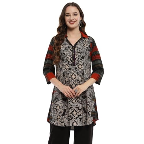 Black Rayon Straight Shirt
