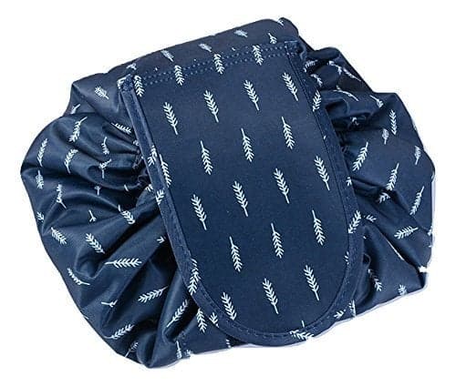 Kalitus Drawstring Waterproof Cosmetic Bag for Women Blue