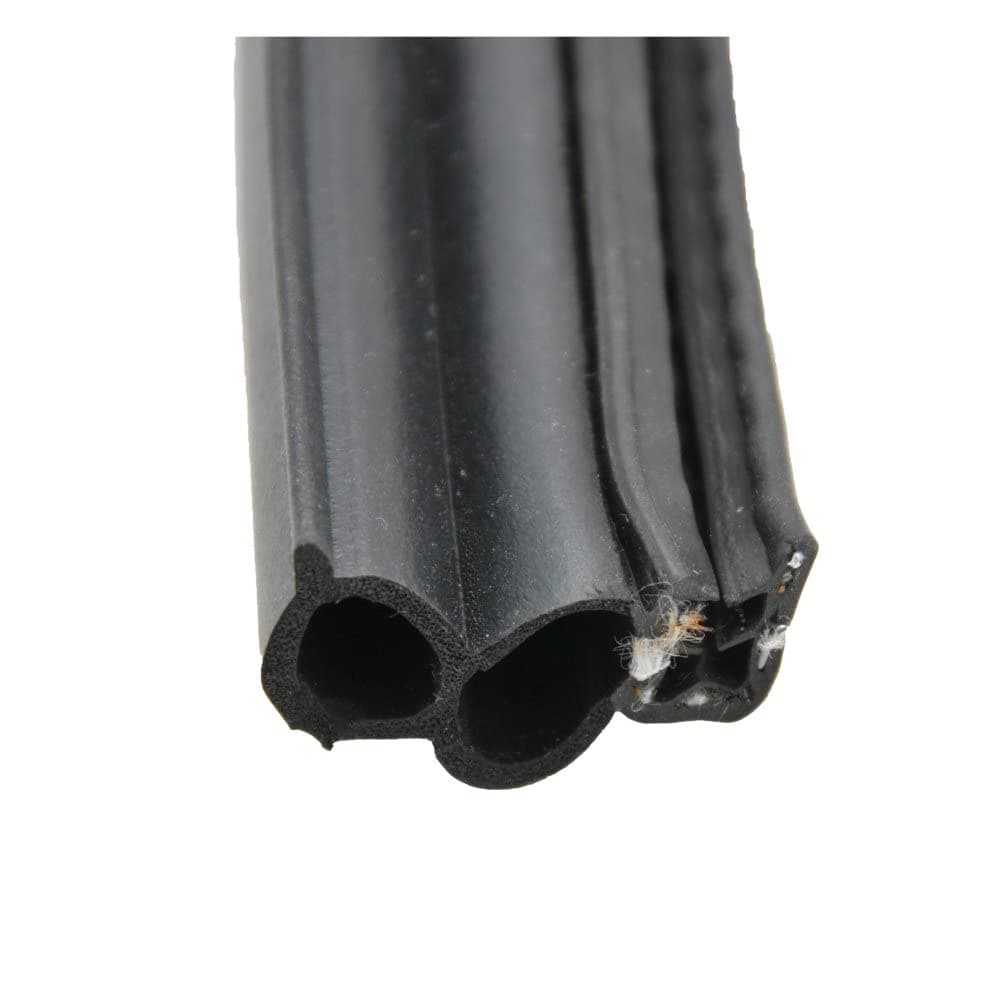 AP Products 01212137 018181BB Slide Double Bulb Seal with SlideOn Clip Black 15 Inch x 34 Inch x 25 Foot