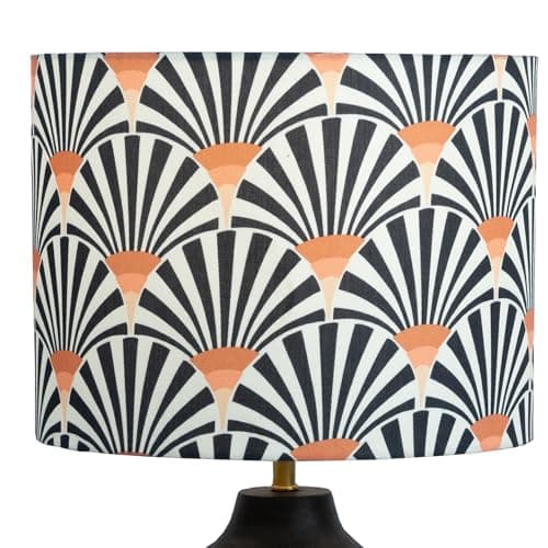 Dreamy Walls 10.5'' Drum Lamp Shade for Bedroom, Living Room | Handcrafted Printed Faux Silk Replacement Lampshade Only | Easy Assembly, 10.5x8.5 Inches, Orange Zebra Shade