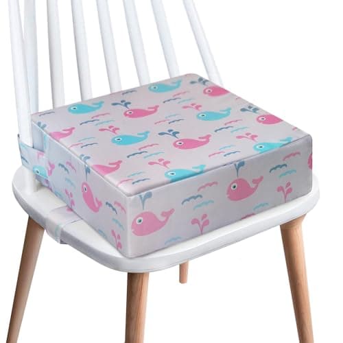 Toddler Booster Seat for Dining Table4 Inches Washable Double Safer Straps NonSlip Bottom Booster Seat Dining for Kids Portable Travel High Density Sponge Detachable Increasing Cushion for Child