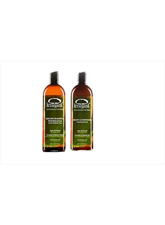 ORGANIC KERATIN POST-TREATMENT SET - SALT & SULFATE FREE SHAMPOO 32oz + CONDITIONER 32oz