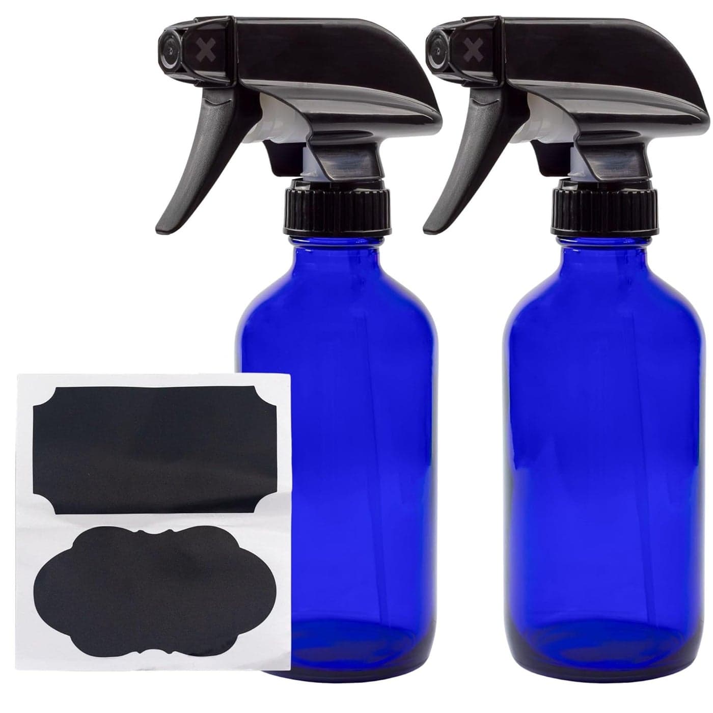 Cobalt Blue 8oz Glass Spray Bottle 2 Pack Perfect for Essential Oil Blends DIY Cleaning and More