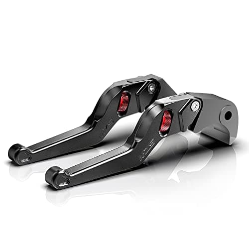 MZS Black Motorcycle Brake Clutch Levers Wheel Adjustable Short Compatible with GROM MSX125 14-25 / CBR250R 11-15 / CBR300R CB300F 14-22 / CB300R 18-24 / CBR500R CB500F CB500X 13-21 / Monkey 18-24