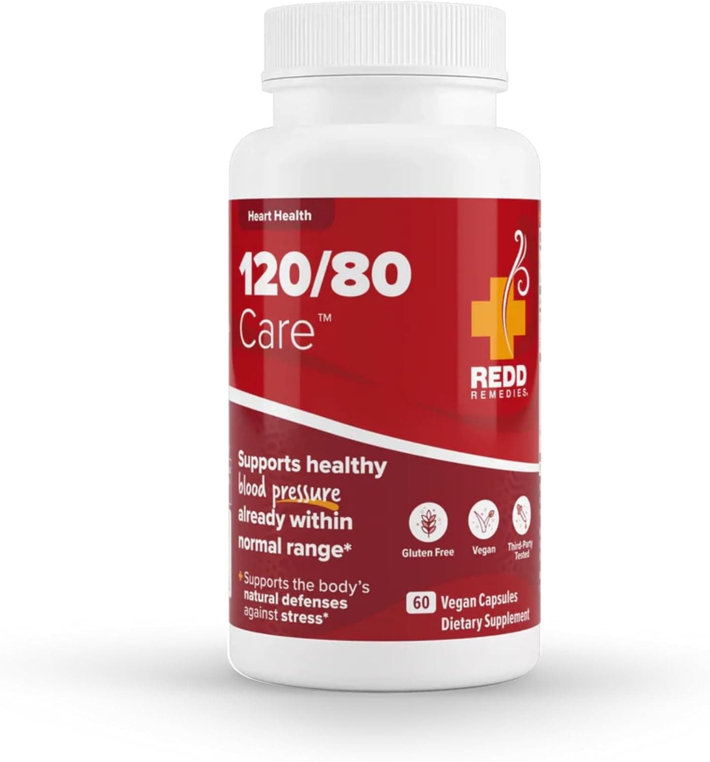 Redd Remedies 12080 Care Heart Health and Natural Blood Pressure Support 60 Vegan Capsules