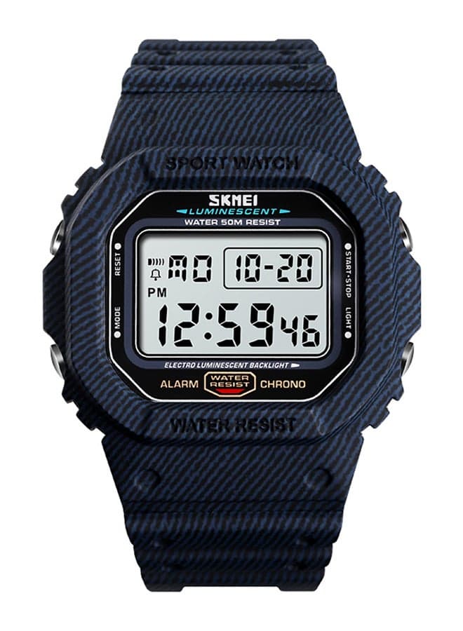 Men's Water Resistant Digital Watch 1471 - 50 mm - Blue