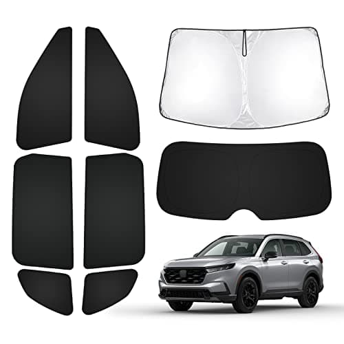T TGBROS Windshield Sun Shade for Honda CRV 2023-2025 2026 Car Window Shades Thicken UV Block and Blackout Privacy Foldable Sunshades 8PCS Accessories Keep Cool Sun Visor Covers