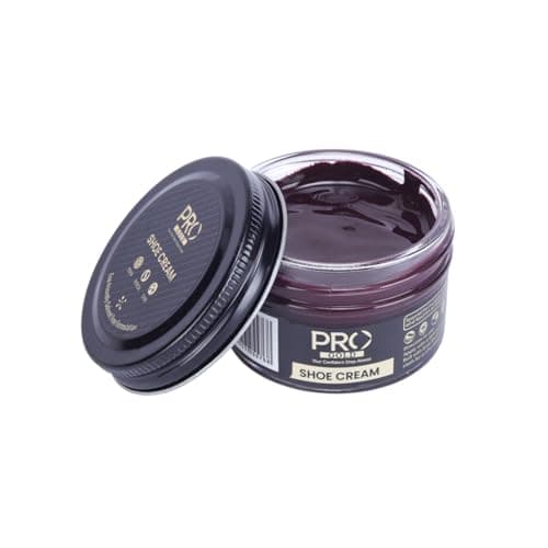 PRO Shoe Cream Polish - 45 ML, Mahagony | Natural Waxes Formula for Leather Shoes | Enriched with Carnauba & Bees Wax | Long-Lasting Shine | Leather Shoe Cream Polish