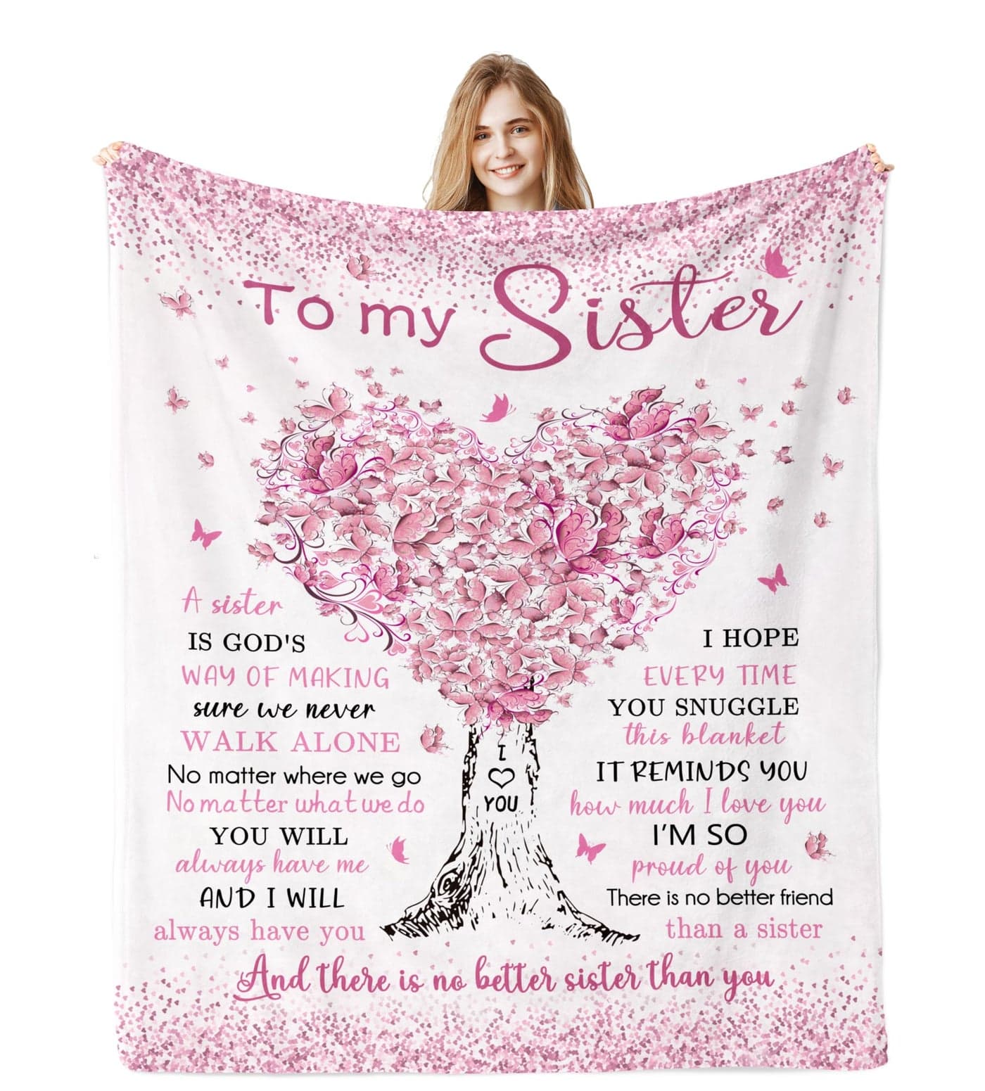 Jamfind Sister Birthday Gifts Sisters Gifts from Sis Gift for Sister Birthday Blanket 60x 80 Best Big Sisters Birthday Graduation Ever Gift Ideas for Women