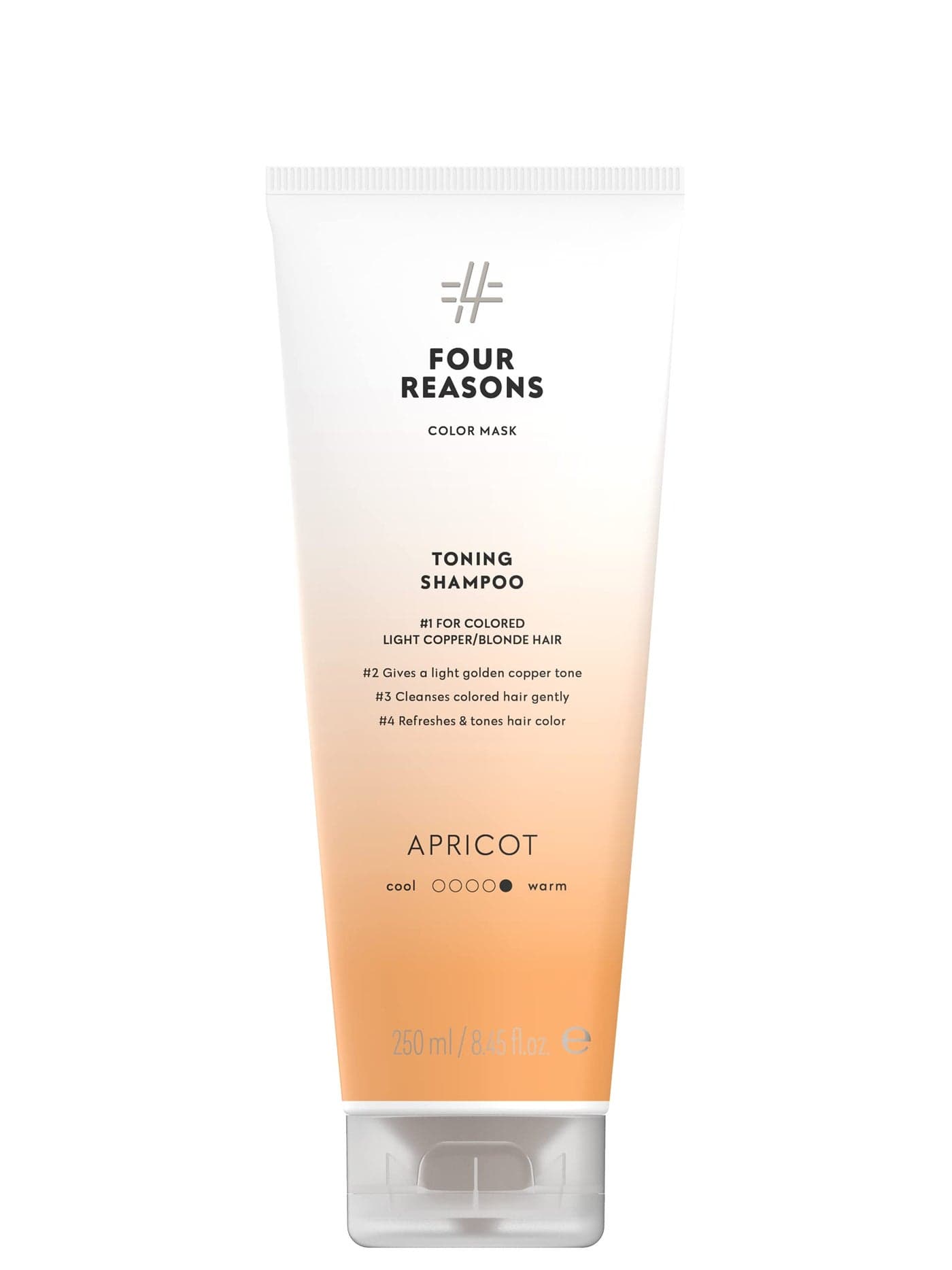 FOUR REASONS Color Depositing Shampoo for Color Treated Hair Apricot Golden Copper Sulfate Free Vegan 85 Fl Oz