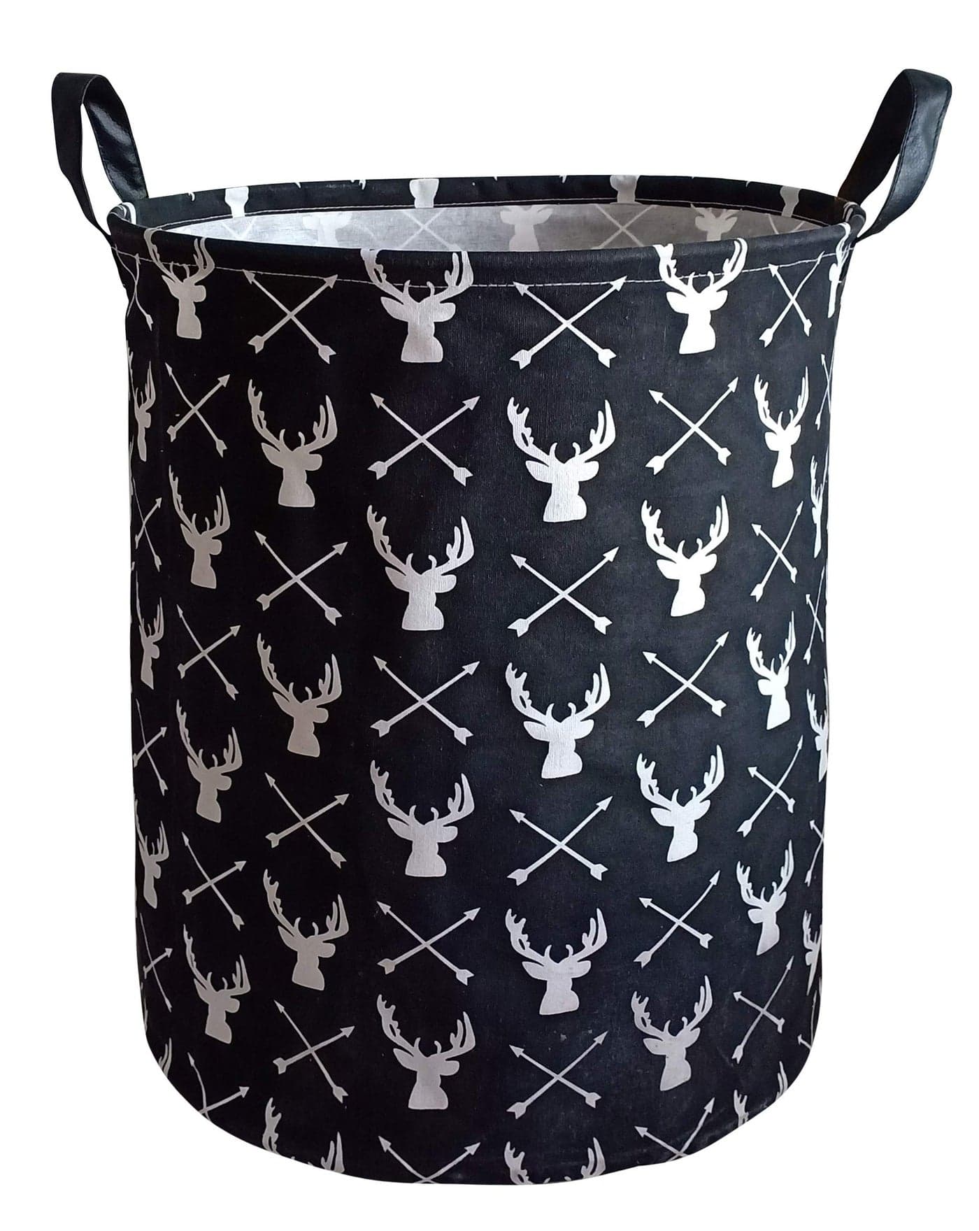 KUNRO Kids Laundry Hamper Clothes Gift Basket Storage Laundry Baskets Organizer Bin with Handles for Nursery Room (Deer)