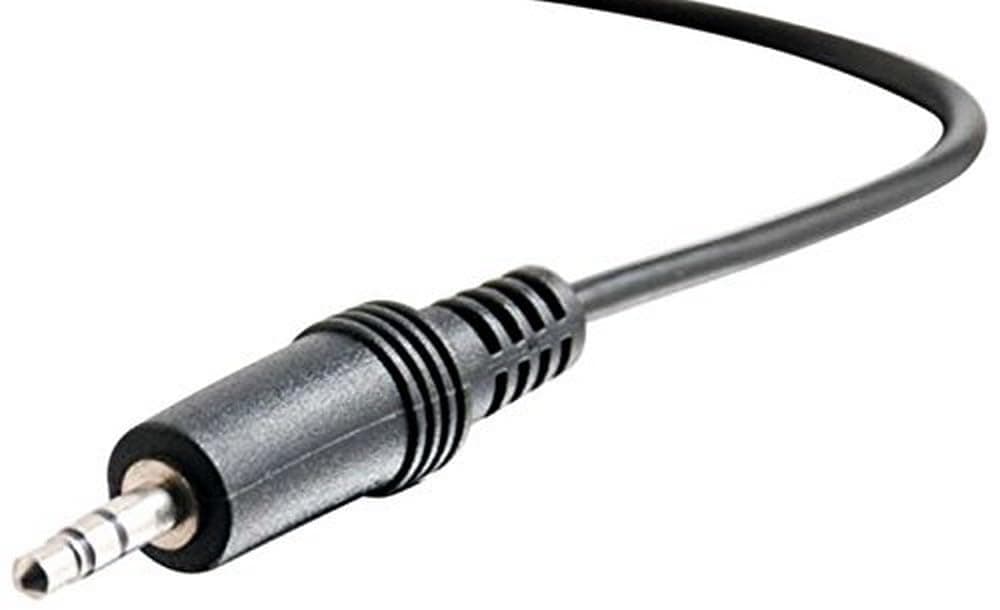 C2G Legrand 3.5MM Stereo Audio Cables, 3.5MM Male to Male Cord, Black Audio Cable with In-Wall, CMG-Rated Jacket, 6 Foot 3.5MM Audio Cable, 1 Count, C2G 40413