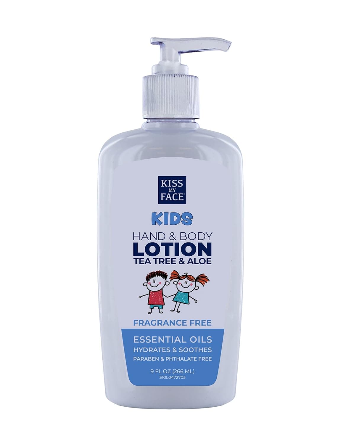 Kiss My Face Kids FragranceFree Hand Body Lotion Hydrate And Soothe Skin Vegan CrueltyFree Easy To Use Hand Lotion Pump Suitable For Sensitive Skin 9 fl oz Bottle