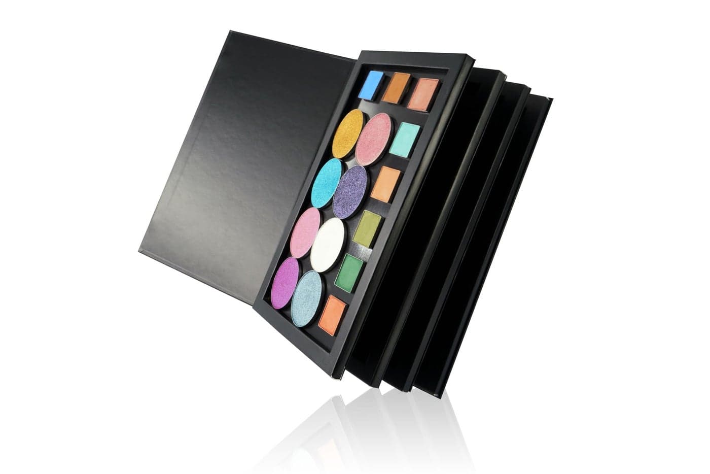 Coosei 4Layer Book Shaped Magnetic Eyeshadow Palette Empty Makeup Storage Box For Eyeshadow Lipstick Blush Powder extra large big space