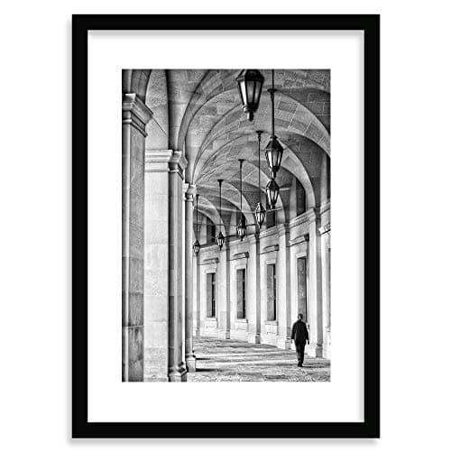 COLOSSAL ART HOUSE Plastic Modern Art Corridor Wall Art Poster Frame For Home, Office And Living Room Wall Decoration (Beige, 13X17 Inch)