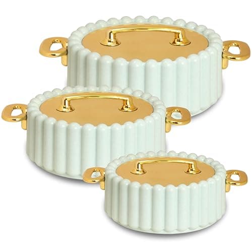 Selvel Volvo Casserole Insulated Hot Pot with Stainless Steel Inner Single| Roti Casserole | Hot Box for Kitchen | Chapati, Roti, Biryani | Keeps Food Hot & Fresh (Mint Green, 3 Set)