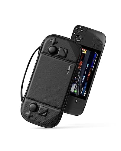 tomtoc Carrying Case Compatible with Steam DeckOLED Protective case Hard Portable Travel Carrying bag for Steam Deck Console Shockproof Travel friendly Black