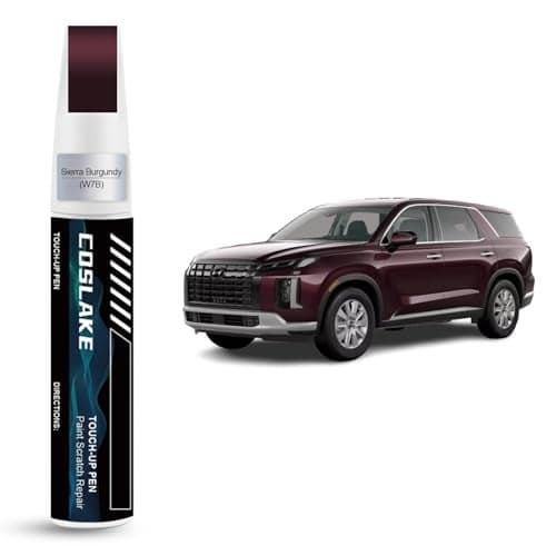 COSLAKE Car Touch Up PaintSierra BurgundyW7B for Hyundai Car Paint Scratch Repair Kit Quick Easy Solution to Repair 2 in 1 Scratch Remover Pen with ColorMatched