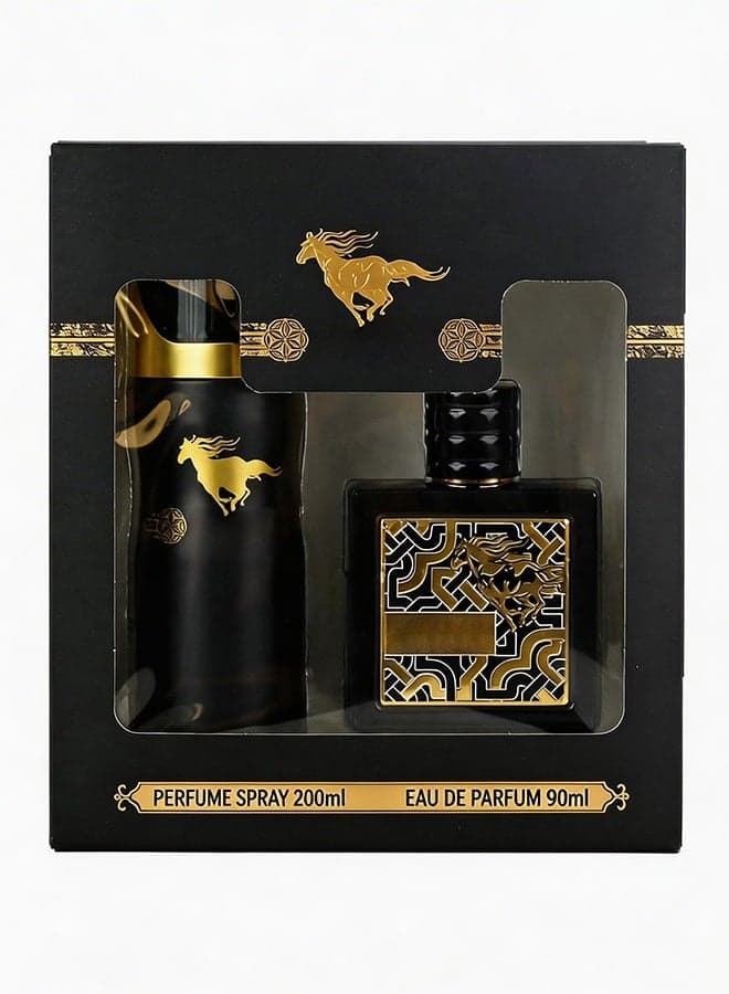 Eau de Parfum 90ml & Perfumed Body Spray 200ml Gift Set, Woody Oriental Fragrance for Men, Long-Lasting Luxury Premium Gift for him, Arabian-Inspired Aromatic Gift