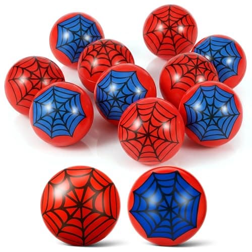 Civaner 12 Pcs Birthday Party Favor 15 Stress Ball Sensory Fidget Toys for Birthday Decorations Supplies Goodie Bags Christmas Stocking Stuffers Valentines Gifts Spider Web A