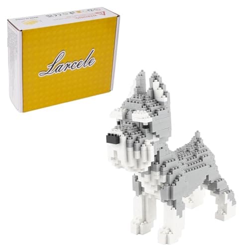 Larcele Dog Micro Building Blocks Pet Mini Building Toy Bricks880 Pieces KLJM02 Schnauzer