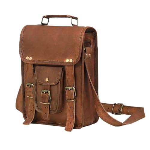 Vintage Genuine Leather Tab/iPad/Tablet/Kindle Real Laptop Messenger Satchel Cross Body Shoulder Bag (17 X 11 Inch)