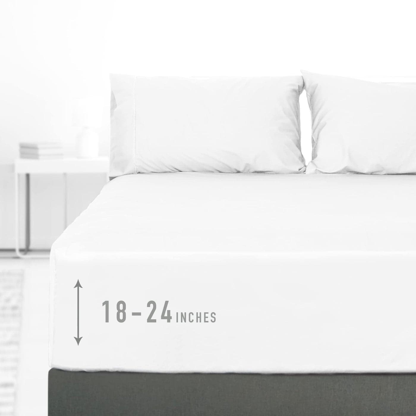 sunflower Extra Deep Pocket Full Sheet Sets Fits 1824 in Deep Mattress 100 Cotton Full Sheet Set White Hotel Luxury Soft Breathable Sheet Sets for Full Bed Deep Pocket