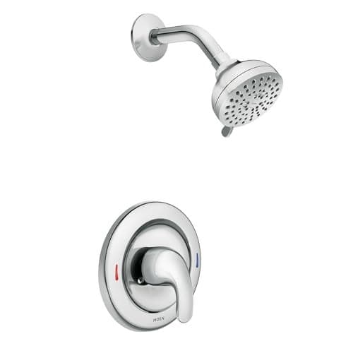 Moen Adler Chrome One-Handle Tub & Shower Faucet Multi-Function Showerhead, 82604