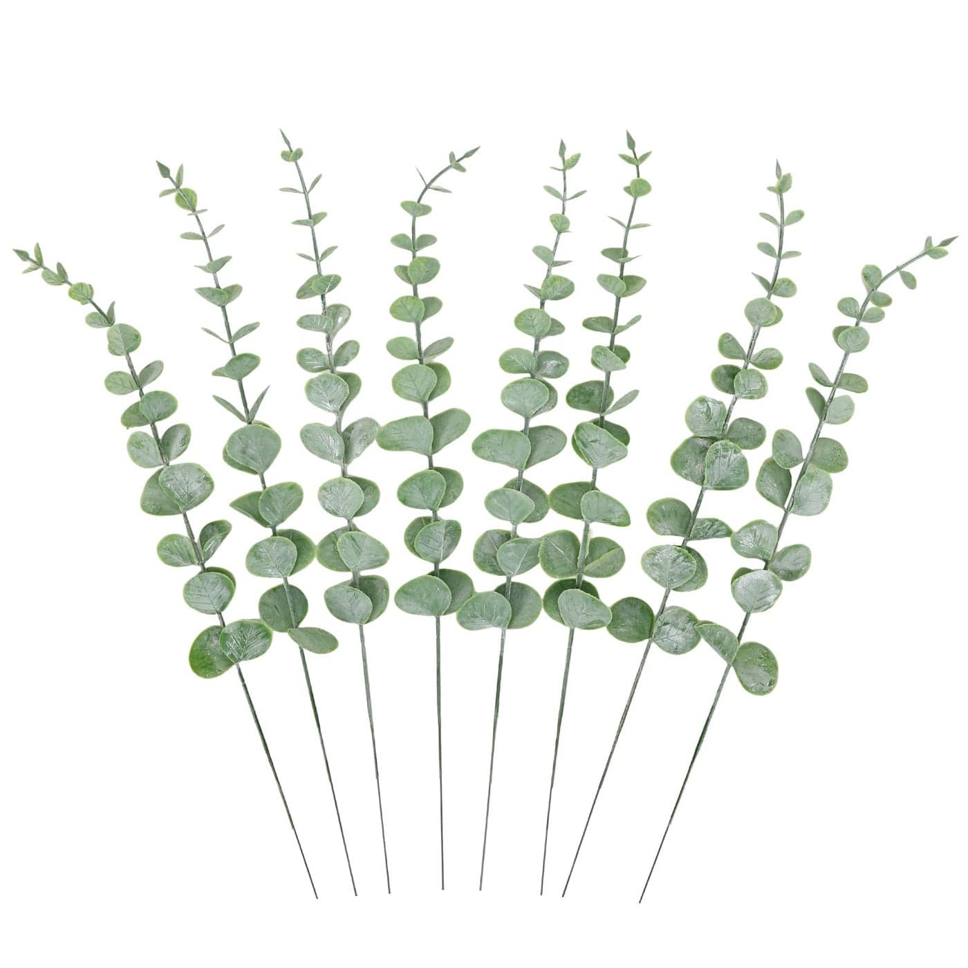 CEWOR 8pcs Eucalyptus Stems Decor 141 Inch Artificial Eucalyptus Leaves Fake Greenery Branches for Wedding Centerpiece Flower Floral Arrangement Farmhouse Home Decoration
