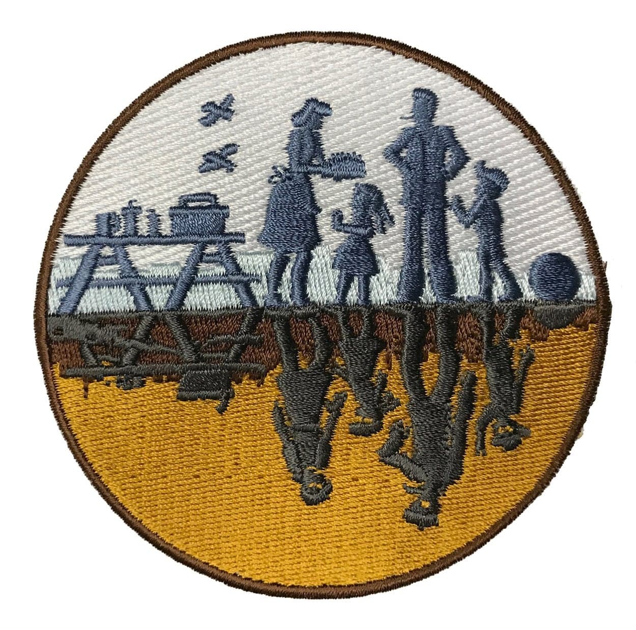 Zombie Family Dead Barbeque Vacation Parody Iron On Patch