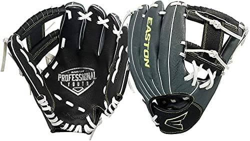 Easton PROFESSIONAL YOUTH Baseball Glove 10 LHT BlackGreyOptic I Web PY10BR