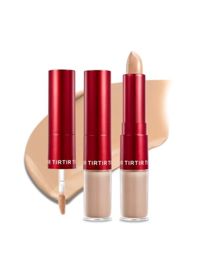 TIRTIR GlideHide Blurring Concealer Creamy texture Conceals dark circles and wrinkles Dual formula liquid tip balm stick Longlasting wear Korean Makeup 5C 028 Oz