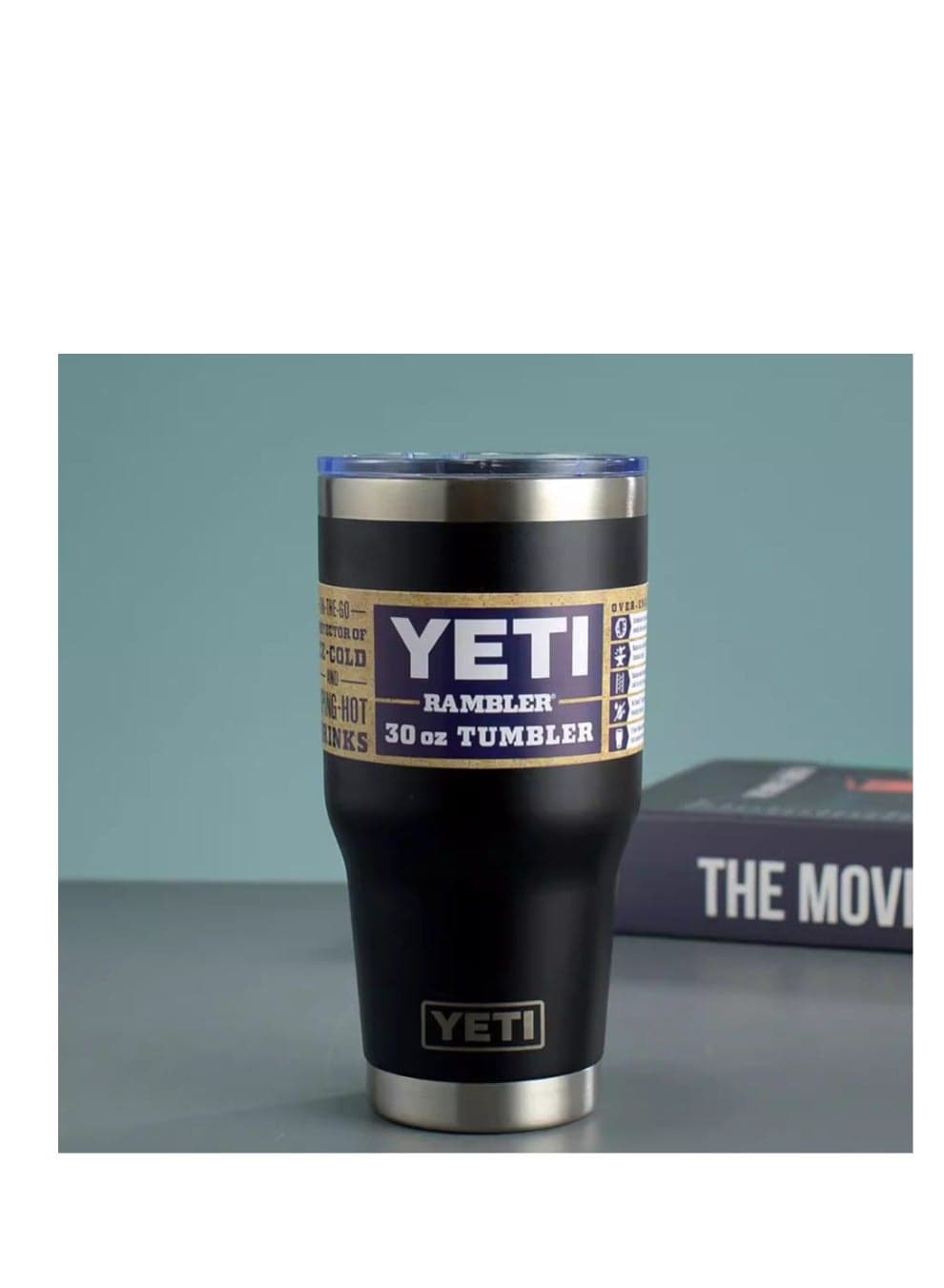 Vacuum Insulated Tumbler with Lid Black 8.3x5.5x4.6inch