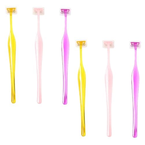 hhfvvda 6 PCS Mini Eyebrow Razor Set Facial Hair Remover with Protective Covers for LipSmall Face Razors for Peach Fuzz and Fine Hair Multipurpose Exfoliating Dermaplaning Tools for Women and Men