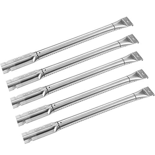 YIHAM Gas BBQ Grill Pipe Tube Burner Replacement Parts for Perfect Flame, Charmglow, Kitchen Aid, Costco Kirkland, Jenn Air, Member's Mark, Nexgrill, 16 15/16 inch, Set of 5, KB815